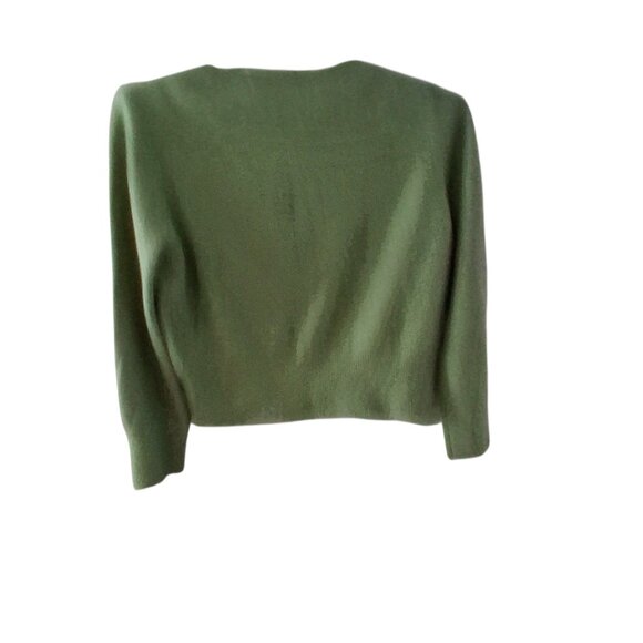 Boden cardigan sweater womens 10 runs small ? cashmere green cropped - Picture 4 of 4